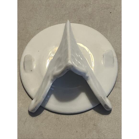 Antique Portrait Hand Painted Place Card Holder Porcelain - Picture 4 of 5